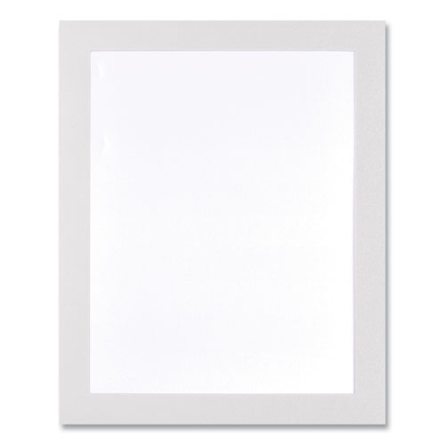 deflecto Self Adhesive Sign Holders, 11 x 17, Clear with White Border, 2/Pack