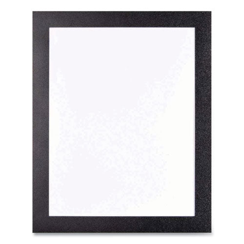 deflecto Self Adhesive Sign Holders, 11 x 17 Insert, Clear with Black Border, 2/Pack