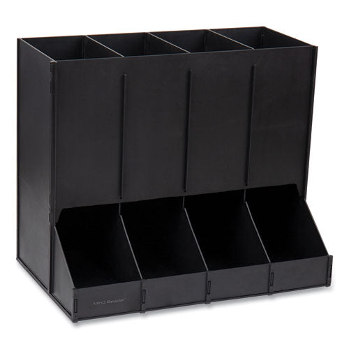 Mind Reader Anchor Collection 4-Compartment Single Serve Pod Countertop Dispenser, 14.25 x 9 x 12.15, Black