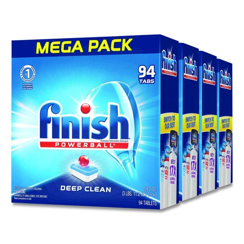 FINISH Powerball Dishwasher Tabs, Fresh Scent, 94/Box