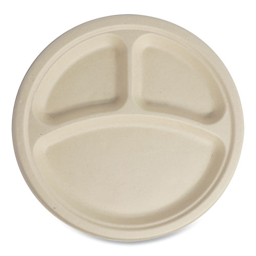 World Centric Fiber Plates, Paper, 10" dia, Natural, 700/Carton