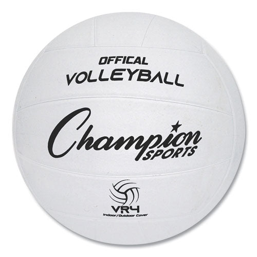Champion Sports Rubber Volleyball, Official Size, White