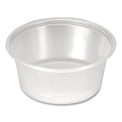 Fabri-Kal Portion Cups, 1.5 oz, Plastic, Clear, 250/Sleeve, 10 Sleeves/Carton