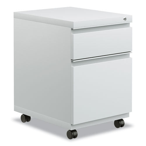 Alera File Pedestal with Full-Length Pull, Left or Right, 2-Drawers: Box/File, Legal/Letter, Light Gray, 14.96" x 19.29" x 21.65"