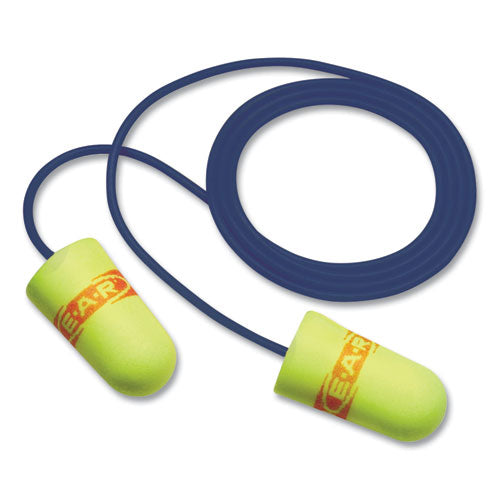 3M E-A-Rsoft Metal Detectable Soft Foam Earplugs, Corded, 32 dB NRR, One Size Fits Most, Yellow/Orange Bullet Plugs, 200/Box