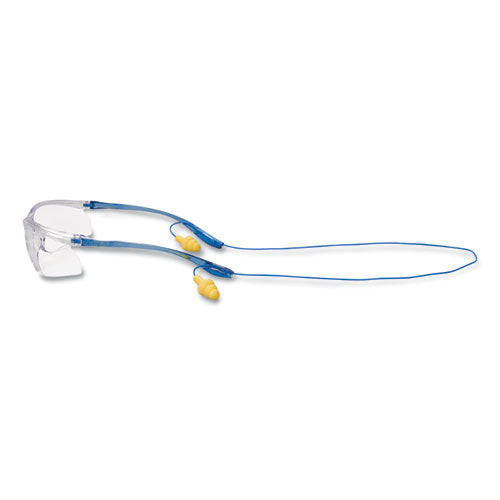 3M Virtua Sport CCS Protective Eyewear, Blue Half Frame, Clear Single Lens