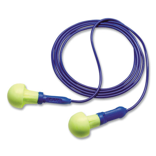 3M E-A-RPush-Ins Earplugs, Corded, Metal Detectable, 28 dB NRR, One Size Fits Most, Yellow Spherical Pod Plugs, 200 Pairs/Box