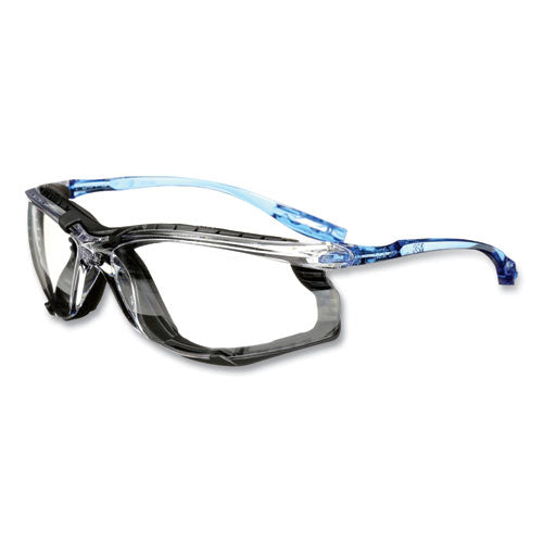 3M Virtua CCS Protective Eyewear with Foam Gasket, Blue Half Frame, Clear Dual Lens