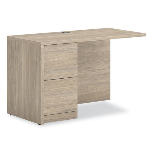 HON 10500 Series Return with Full-Height Pedestal, Left, 48" x 24" x 29.5", Kingswood Walnut