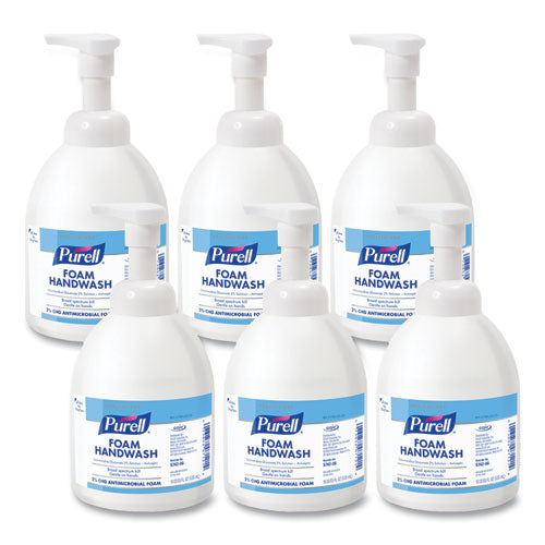 PURELL Healthcare HEALTHY SOAP 2% CHG Antimicrobial Foam, Fragrance-Free, 535 mL, 6/Carton