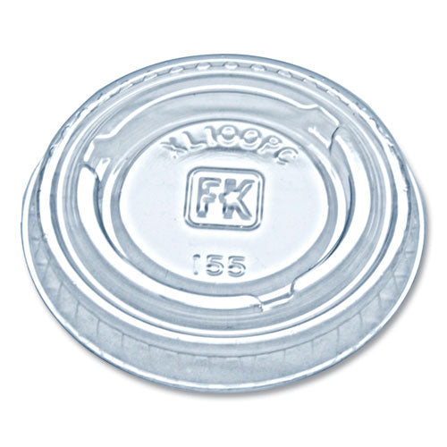 Fabri-Kal Portion Cup Lids, Fits 0.75 oz to 1 oz Portion Cups, Plastic, Clear, 2,500/Carton