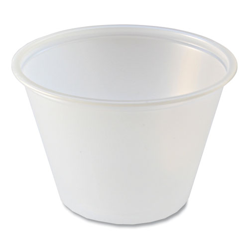 Fabri-Kal Portion Cups, 2.5 oz, Plastic, Translucent, 125/Sleeve, 20 Sleeve/Carton
