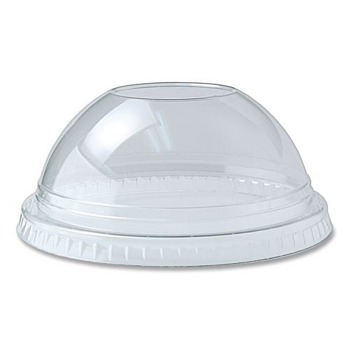 Fabri-Kal Kal-Clear/Nexclear Drink Cup Lids, Dome Lid with No Hole, Fits 12 oz to 20 oz Cold Cups, Plastic, Clear, 1,000/Carton
