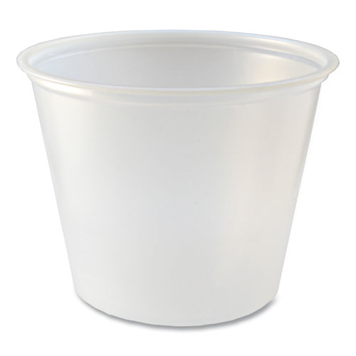 Fabri-Kal Portion Cups, 5.5 oz, Plastic, Translucent, 125/Sleeve, 20 Sleeve/Carton
