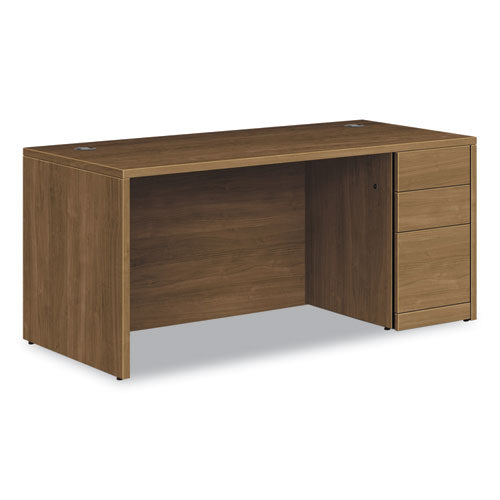 HON 10500 Series Single Pedestal Desk, Right Pedestal: Box/Box/File, 66" x 30" x 29.5", Pinnacle
