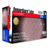 SemperGuard Latex Gloves, Powdered, 4 mil Thick, 9.45" Long, Cream, 100/Box, 10 Boxes/Carton