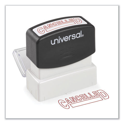 Universal Message Stamp, CANCELLED, Pre-Inked One-Color, Red