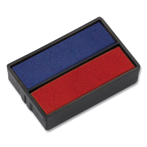 Trodat T4850 Printy Replacement Pad for Trodat Self-Inking Stamps, 0.19" x 1", Blue/Red