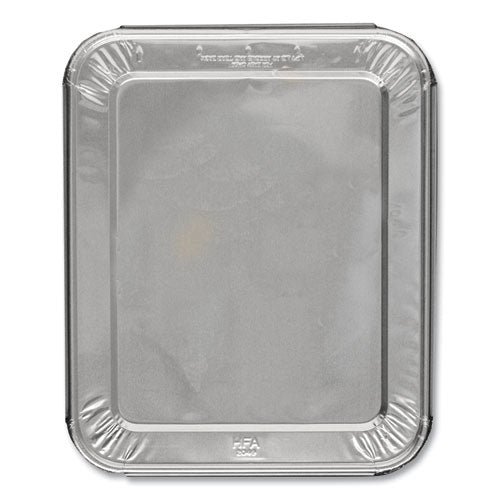 HFA Steam Table Pan Lids, Full Curl Edge, Fits Half-Size Pan, 0.62" Deep, 11.16 x 12.75, 100/Carton