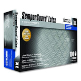 SemperGuard Latex Powdered Gloves, 4 mil Thick, 9.45" Long, Cream, 100/Box