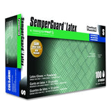 SemperGuard Latex Powdered Gloves, 4 mil Thick, 9.45" Long, Cream, 100/Box