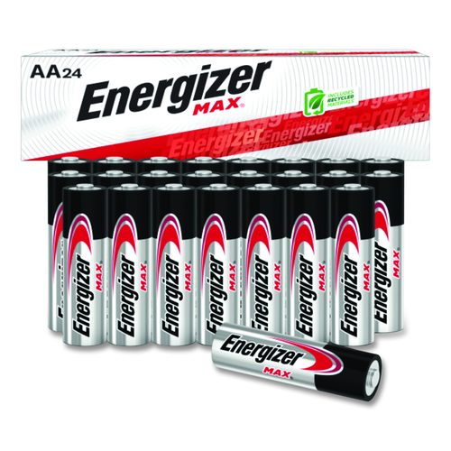 Energizer MAX AA Alkaline Batteries, 1.5 V, 4/Pack, 6 Packs/Box