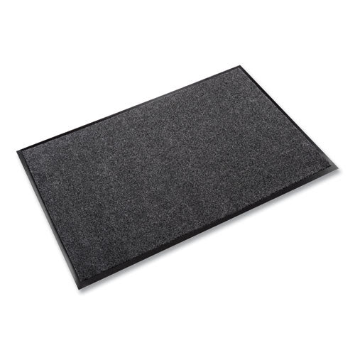Crown EcoStep Wiper Mat, Rectangular, Charcoal Gray Cut Pile Surface, 48" x 96"