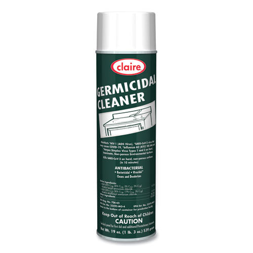 Claire Germicidal Cleaner, Floral Scent, 19 oz Aerosol Spray