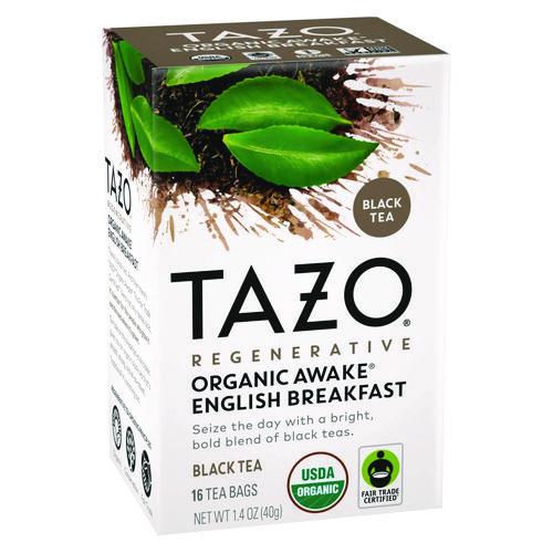 Tazo Tea Bags, Organic Awake English Breakfast, 16/Box, 6 Boxes/Carton