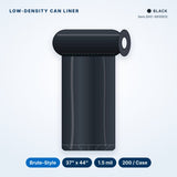 Low-Density Can Liners, Fits Brute-Style Containers, 1.5 mil, 37" x 44", Black, 200/Case