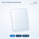 Multi-Purpose Freezer Bags, 8-10 qt, 12" x 18", High-Density, Clear, 1000/Roll