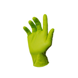 Green Nitrile Gloves, 8 Mil Heavy-Duty Industrial Disposable Gloves – Diamond Grip Texture, Powder-Free, Latex-Free | First Glove